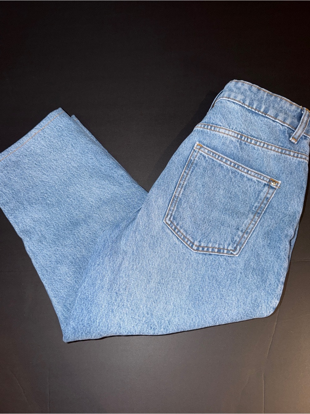 Zara High Rise Cropped Denim Jeans